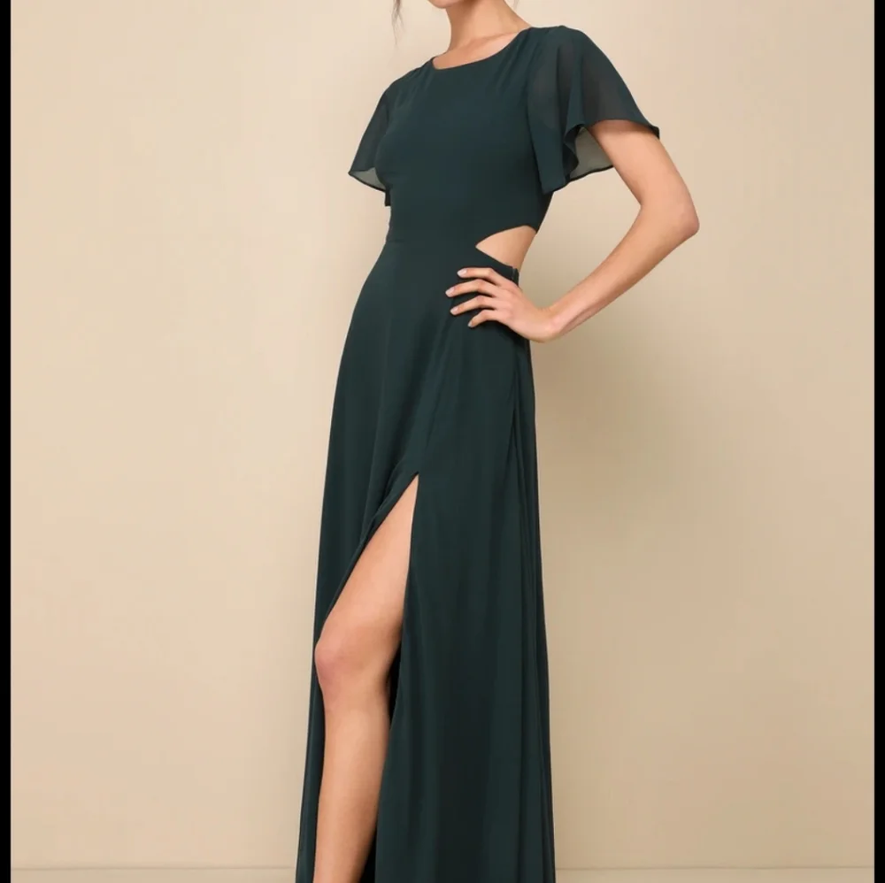 Elegant Green Evening Dress Lulus Size Large New With Tags - Picture 1 of 7